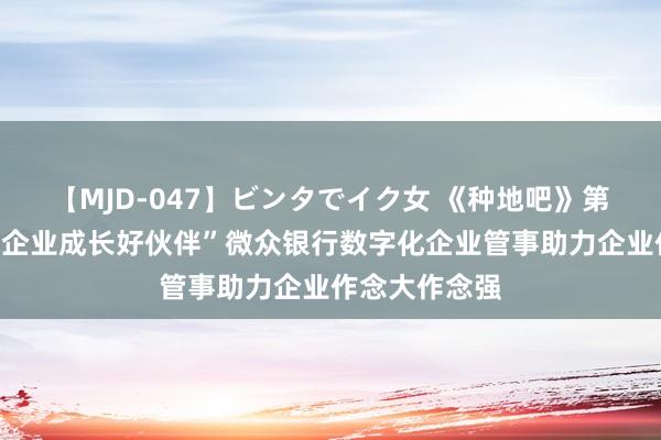 【MJD-047】ビンタでイク女 《种地吧》第二季收官，“企业成长好伙伴”微众银行数字化企业管事助力企业作念大作念强