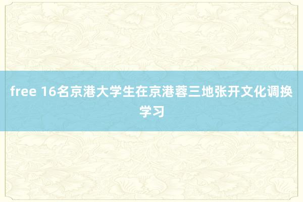 free 16名京港大学生在京港蓉三地张开文化调换学习