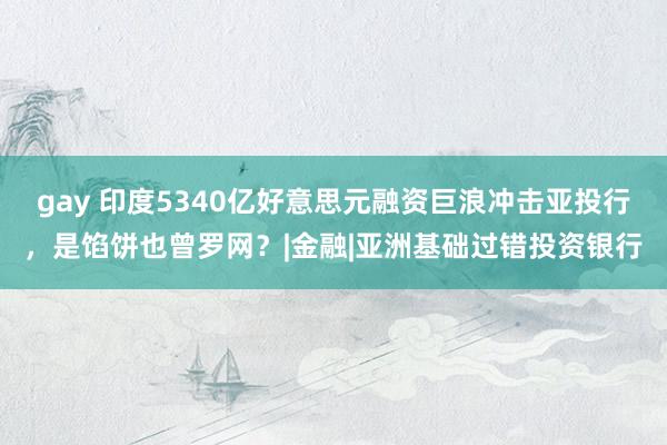 gay 印度5340亿好意思元融资巨浪冲击亚投行，是馅饼也曾罗网？|金融|亚洲基础过错投资银行